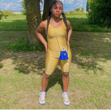 Load image into Gallery viewer, Gia Gold Romper
