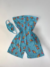 Load image into Gallery viewer, “What’s the scoop?” Blue Romper Plus Size
